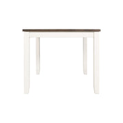 Martin 5 Pc Dining set (Dark Brown Top - White Base)