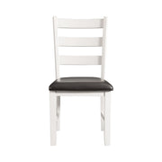Martin 3 pc Drop Leaf Dining Set (Dark Brown Top - White Base)