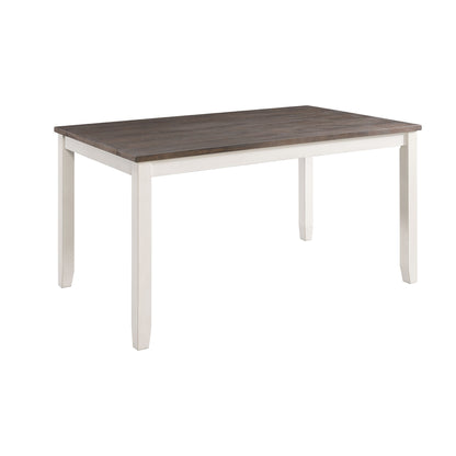 Martin 6 Pc Dining set (Table+ 4 + Bench) (Dark Brown Top - White Base)