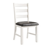 Martin 3 pc Drop Leaf Dining Set (Dark Brown Top - White Base)