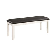 Martin 6 Pc Dining set (Table+ 4 + Bench) (Dark Brown Top - White Base)