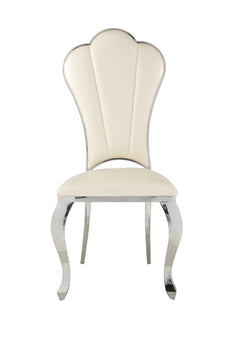 Silla Cyrene tapizada de 109 cm de alto con respaldo festoneado (juego de 2)