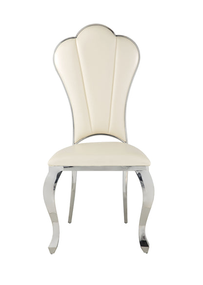Cyrene 43"H Upholstered Side Chair with Scalloped Back (Set-2)