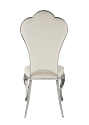 Silla Cyrene tapizada de 109 cm de alto con respaldo festoneado (juego de 2)
