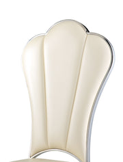 Silla Cyrene tapizada de 109 cm de alto con respaldo festoneado (juego de 2)