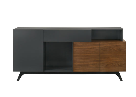 Servidor rectangular Destin de 67" de largo con almacenamiento