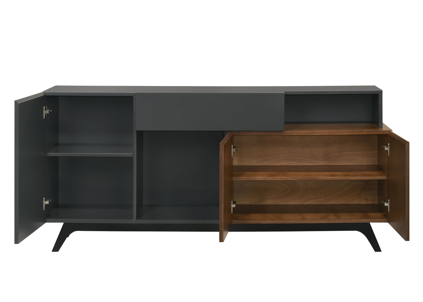 Servidor rectangular Destin de 67" de largo con almacenamiento