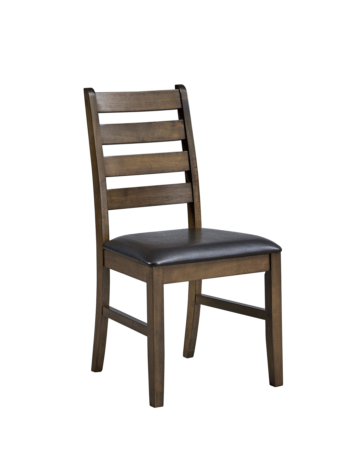 Damica Synthetic Leather Upholstered Side Chair (Set-2) with Ladder Back Design