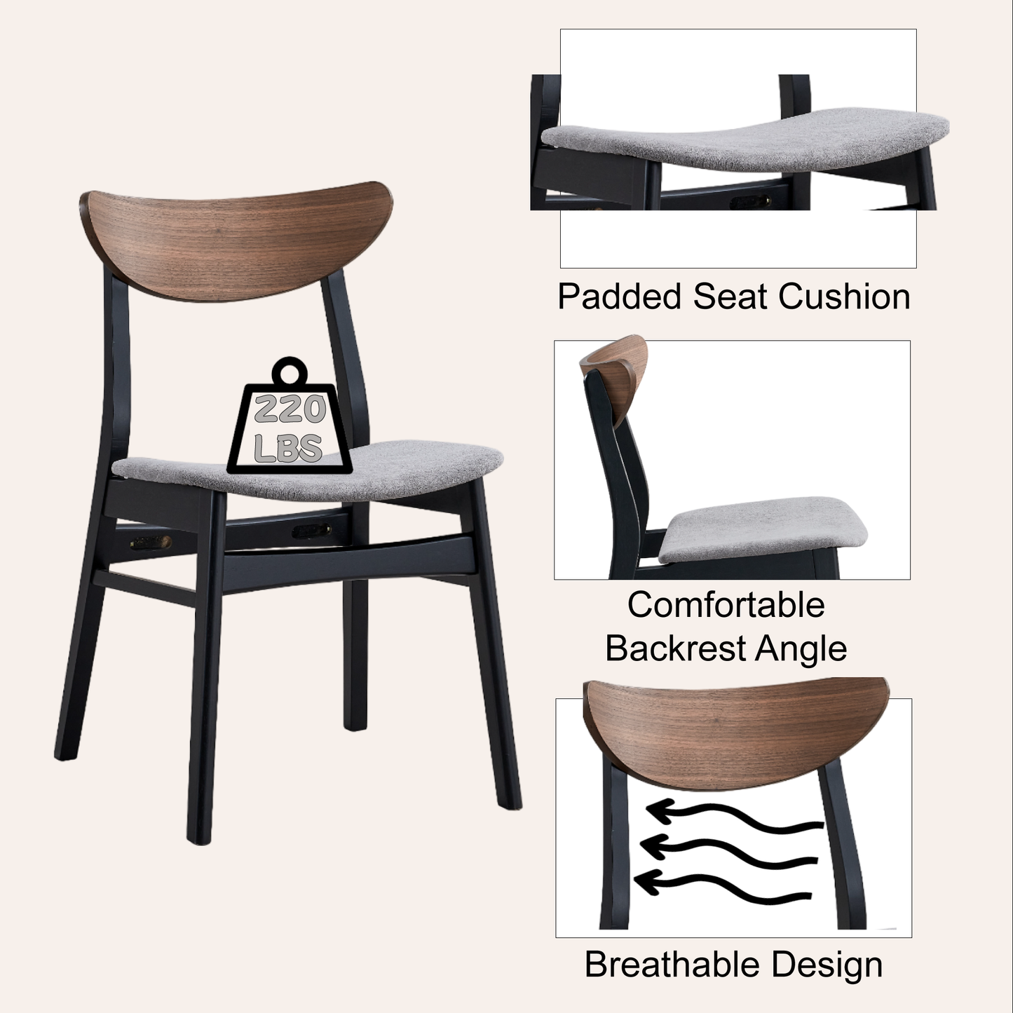 Rebi Set of 2 Armless Side Chairs