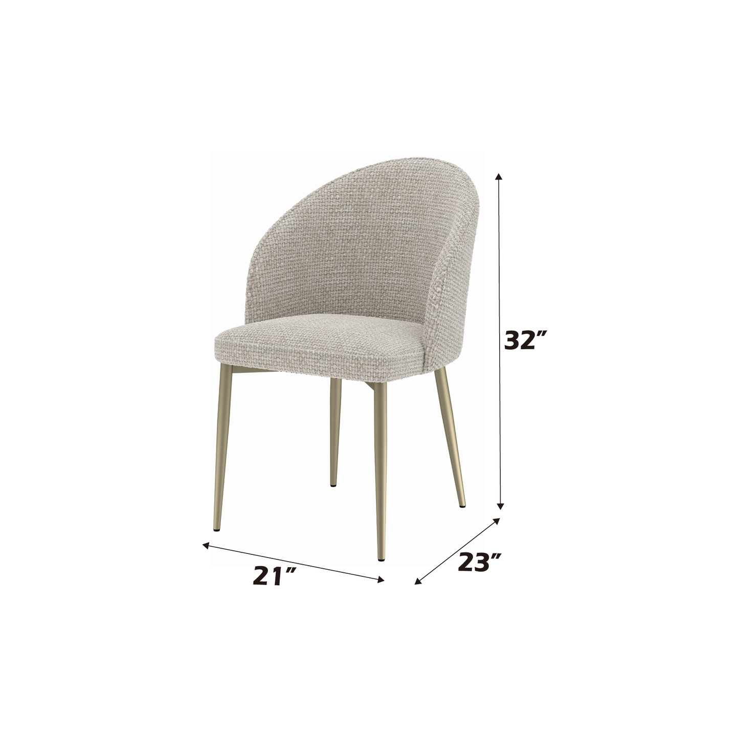 Cora 32"H Upholstered Side Chair (Set of 2)