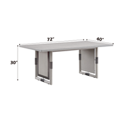 Mesa de comedor rectangular Marta de 72" de largo
