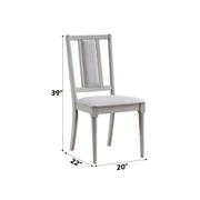 Silla auxiliar Marta de 99 cm de alto, tapizada y sin brazos (juego de 2)