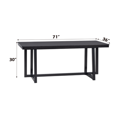 Mesa de comedor rectangular Kini de 71 pulgadas de largo