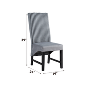 Silla auxiliar Kini tapizada sin brazos de 99 cm (juego de 2)