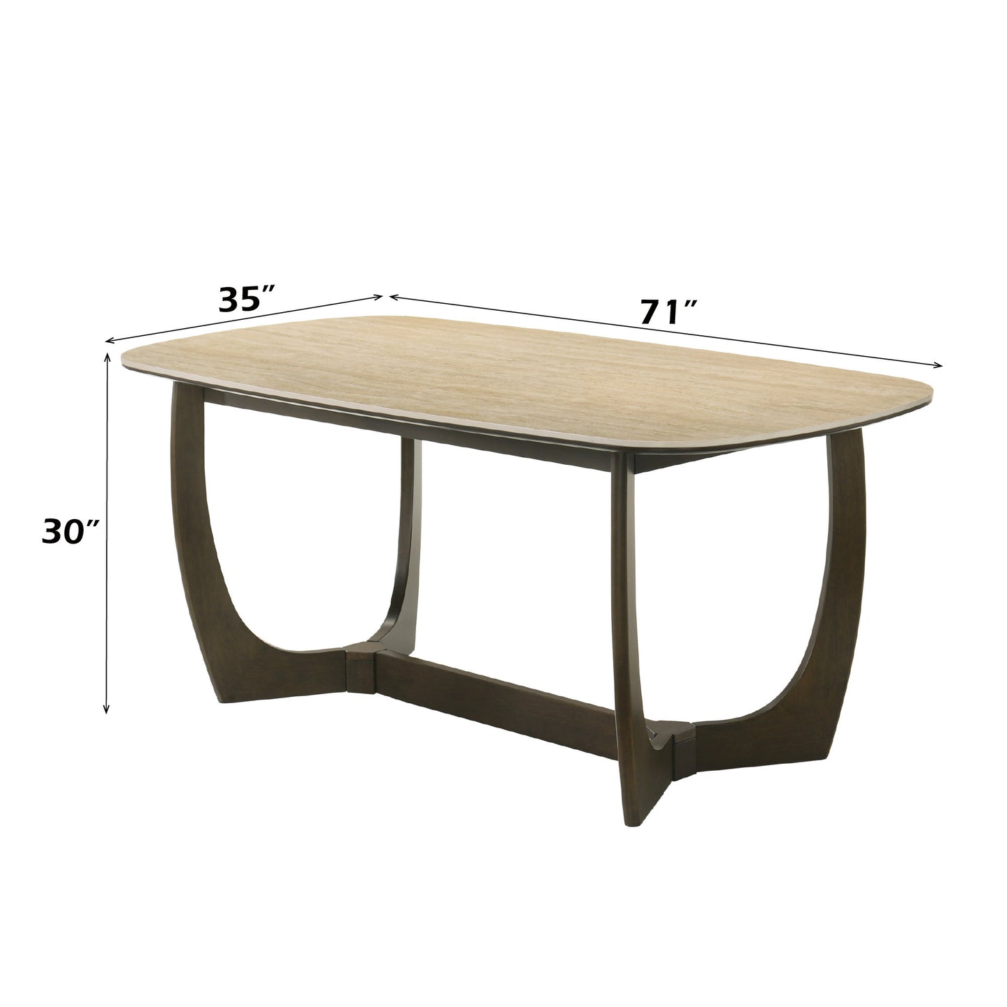Davita Rectangular Dining Table with Ceramic Top