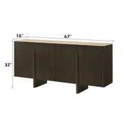 Davita Rectangular Server with Ceramic Top