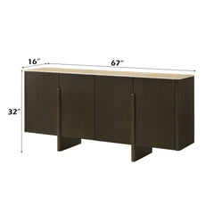 Davita Rectangular Server with Ceramic Top