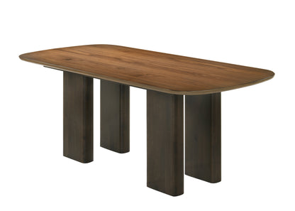 Delina Rectangular Dining Table with Rounded Edges