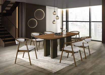 Delina Rectangular Dining Table with Rounded Edges