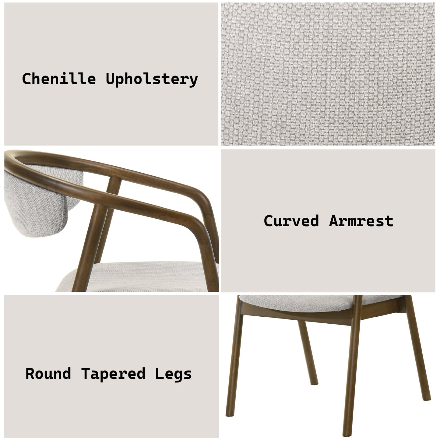 Delina Chenille Upholstered Side Chair