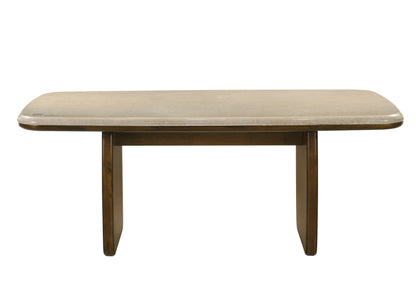 Kasha Rectangular Dining Table with Natural Marble Top