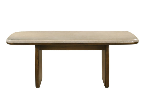 Kasha Rectangular Dining Table with Natural Marble Top