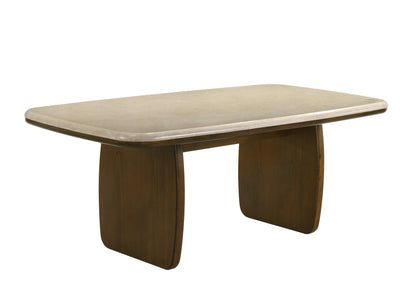 Kasha Rectangular Dining Table with Natural Marble Top