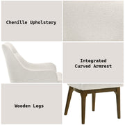 Kasha Chenille Upholstered Side Chair (Set-2)