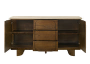 Kasha 3 - Drawer Rectangular Server with Natural Marble Top