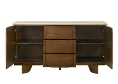 Kasha 3 - Drawer Rectangular Server with Natural Marble Top