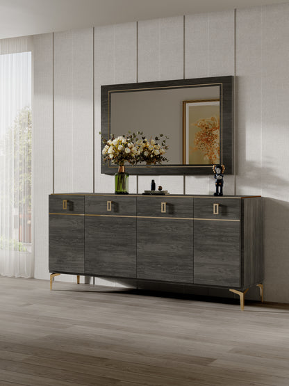 Venezia Rectangular Server with High Gloss Acrylic Lacquer Legs