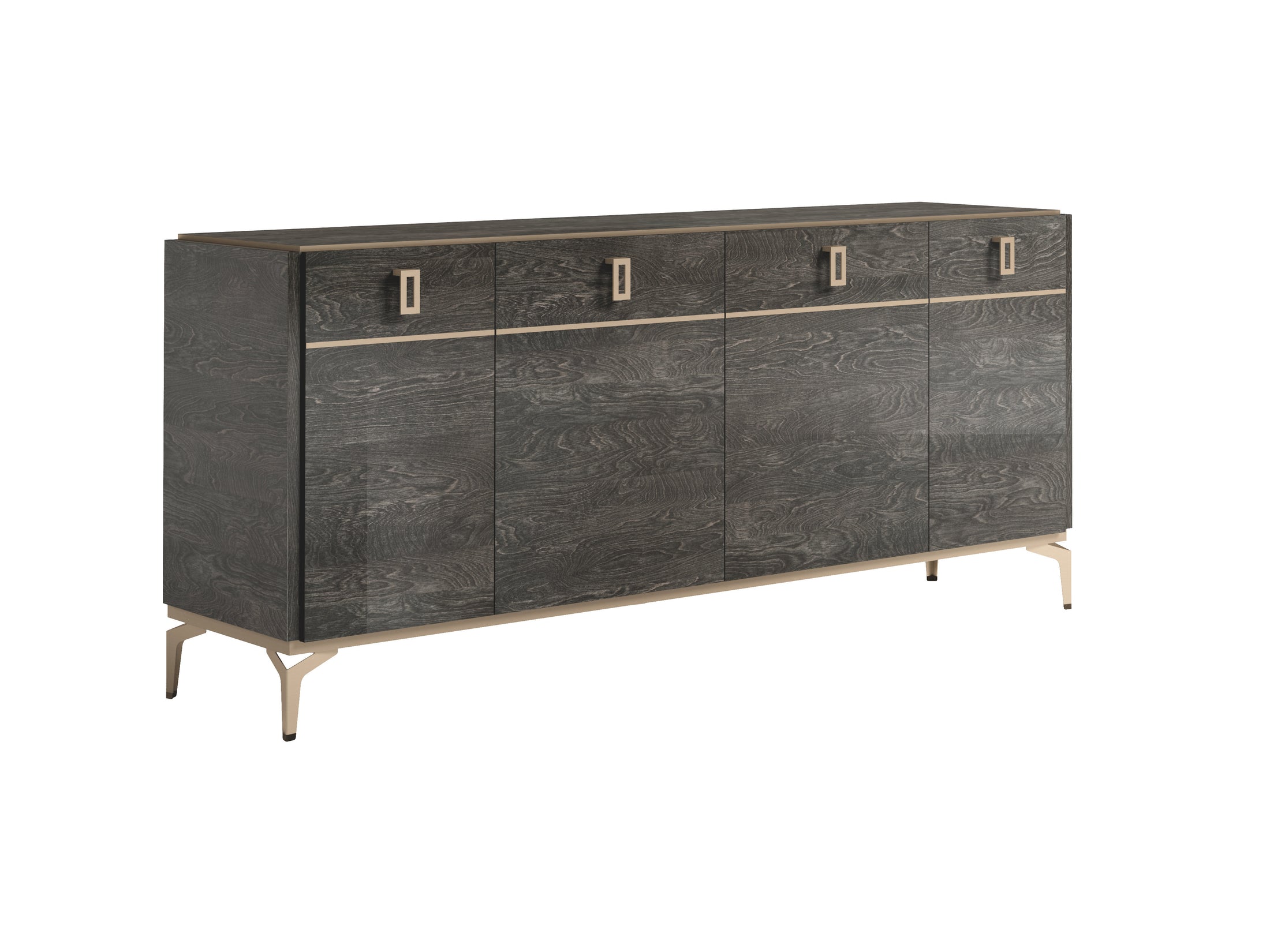 Venezia Rectangular Server with High Gloss Acrylic Lacquer Legs