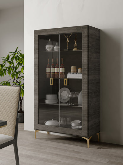 Venezia Rectangular Wine Cabinet with High Gloss Acrylic Lacquer Legs