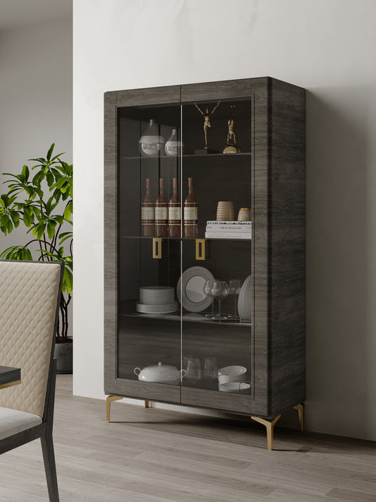 Venezia Rectangular Wine Cabinet with High Gloss Acrylic Lacquer Legs
