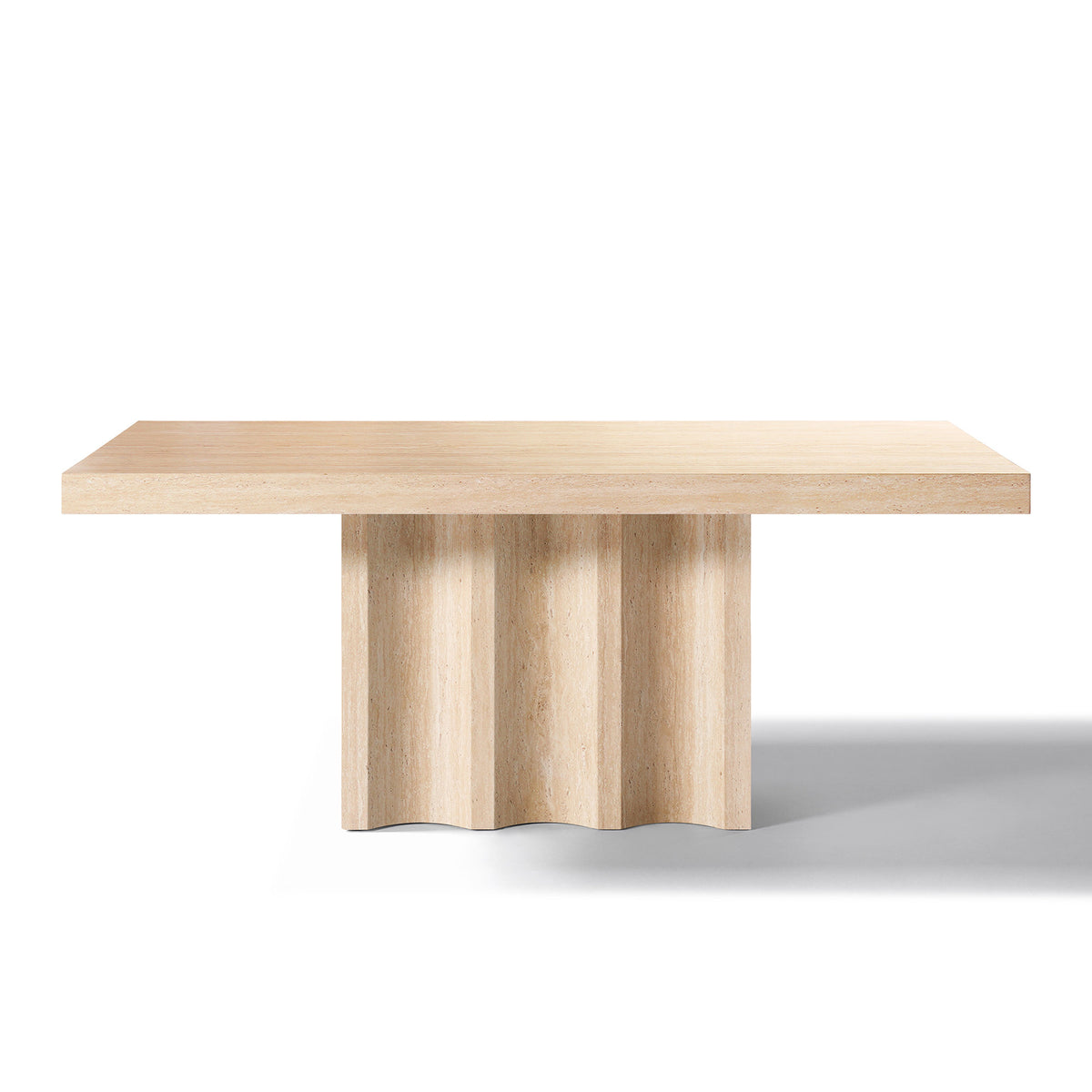 Inca Rectangular Dining Table with Travertine Stone Top