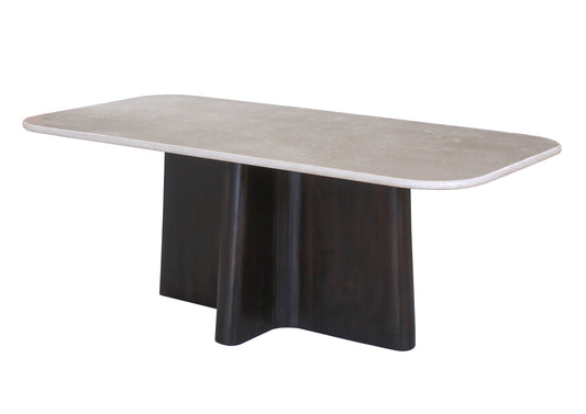 Jacory Rectangular Dining Table with Bottocino Marble Top