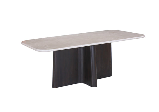 Jacory Rectangular Dining Table with Bottocino Marble Top