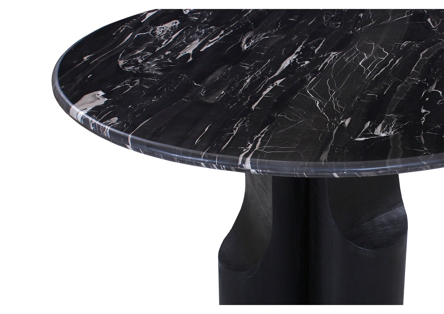 Kinton Round Dining Table with Natural Marble Top