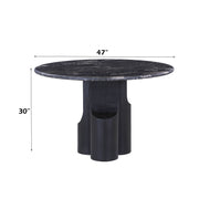 Kinton Round Dining Table with Natural Marble Top
