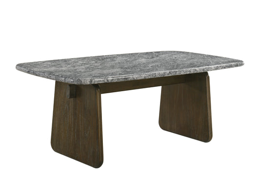 Dillon Rectangular Dining Table with Natural Marble Top