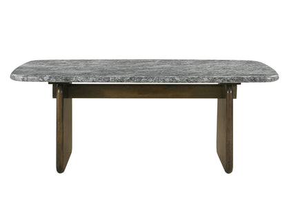 Dillon Rectangular Dining Table with Natural Marble Top