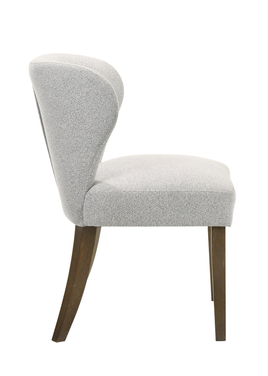 Dillon Chenille Upholstered Side Chair (Set-2) with Wingback Design
