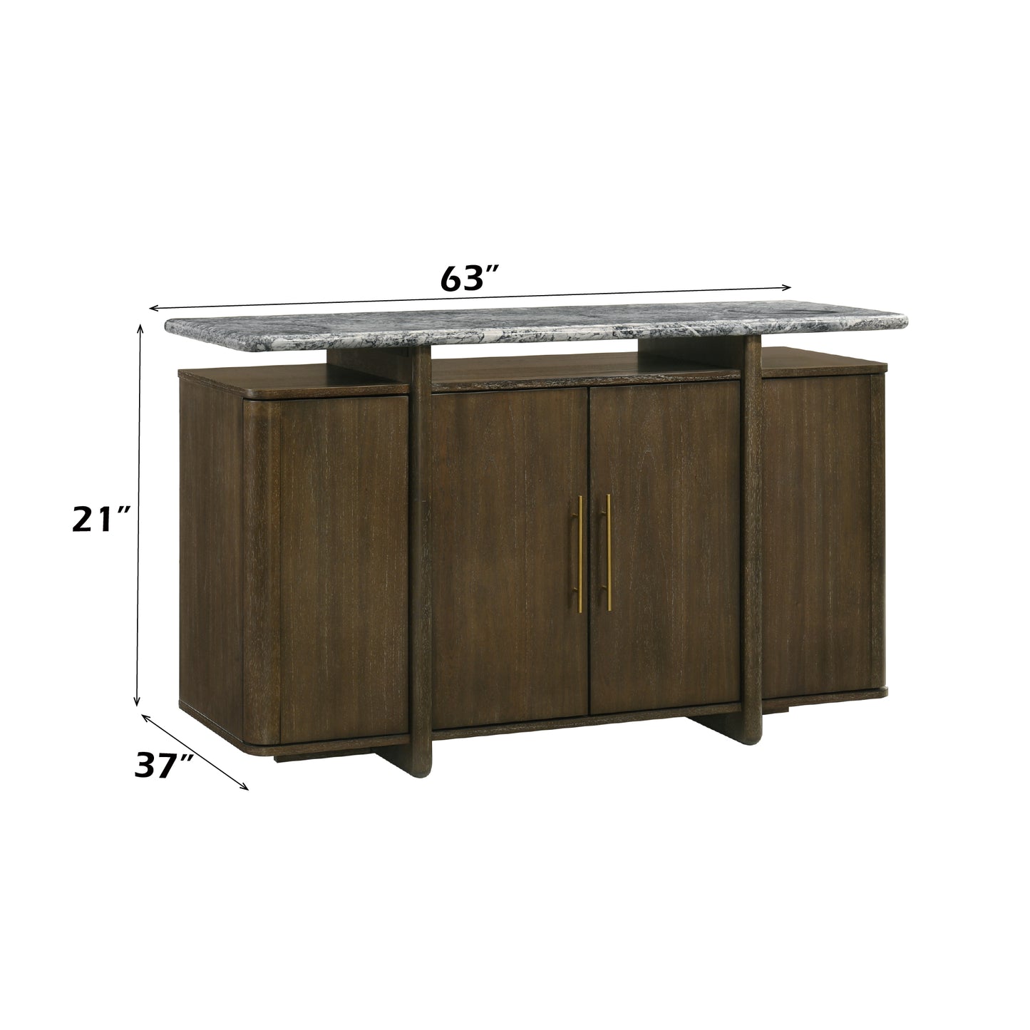 Dillon Rectangular Server with Marble Top