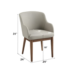 Harvey Synthetic Leather Upholstered Side Chair (Set-2)