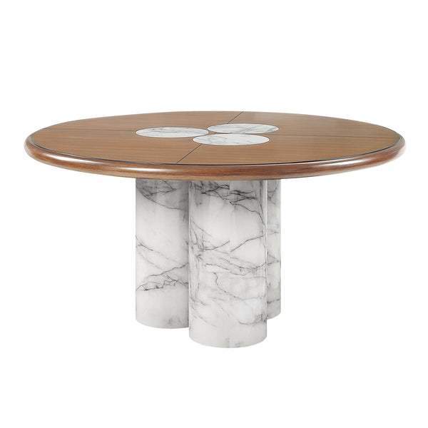 Harvey Round Dining Table with Marble Top
