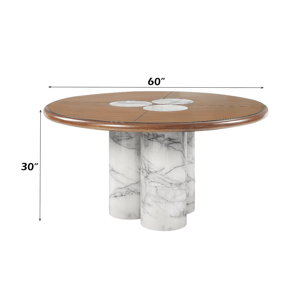 Harvey Round Dining Table with Marble Top