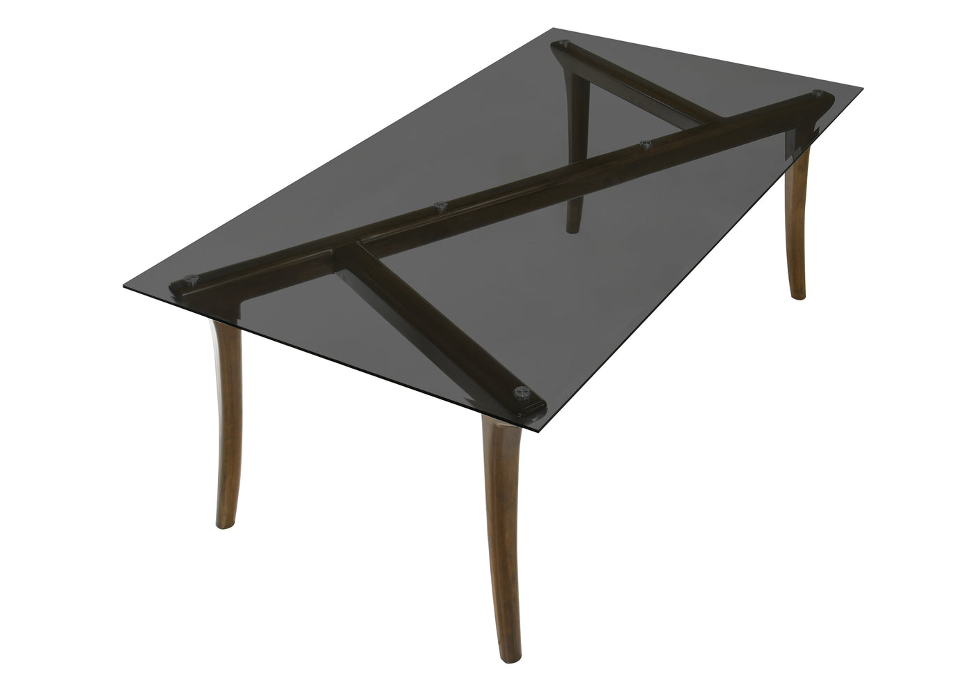 Danzel Rectangular Dining Table with Glasss Top