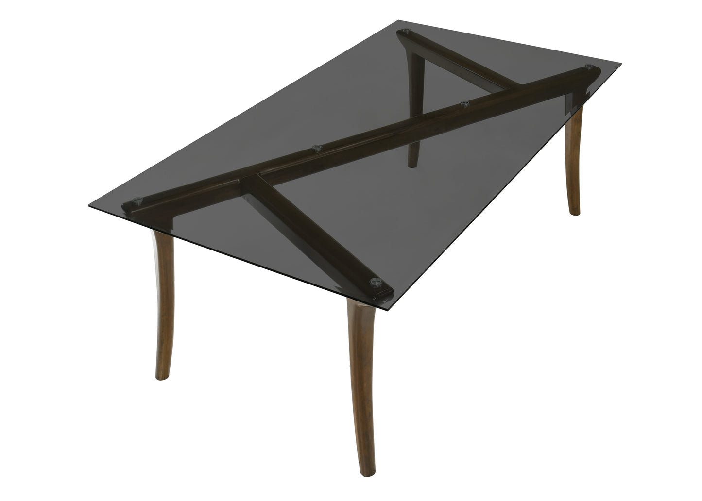 Danzel Rectangular Dining Table with Glasss Top