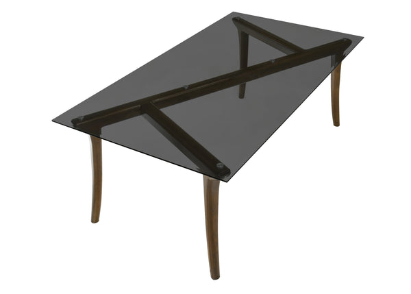 Danzel Rectangular Dining Table with Glasss Top