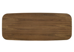 Delmon Rectangular Dining Table with Double Wooden Pedestals